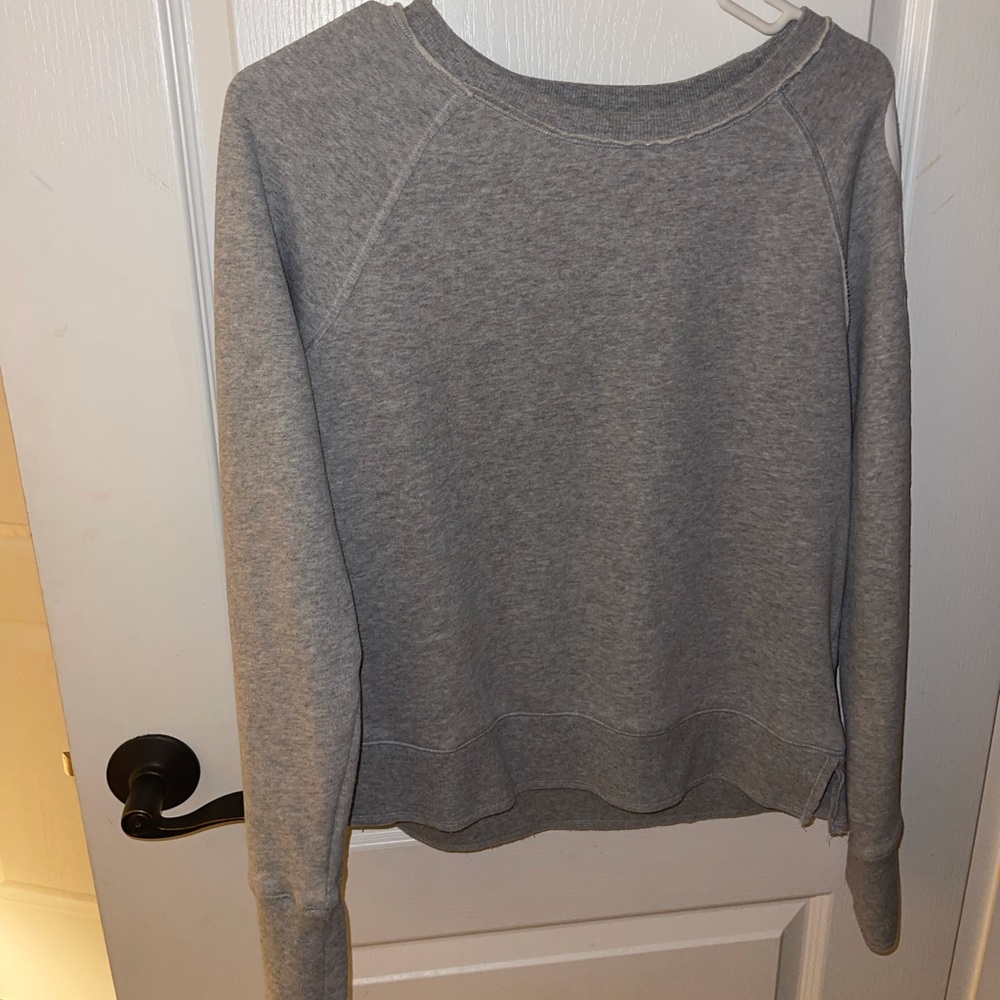 Grey Calvin Klein slightly cropped sweatshirt